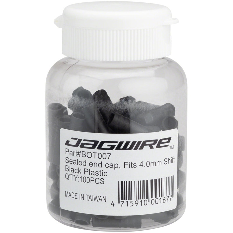 4mm Sealed Nylon End Caps Bottle of 100 Black