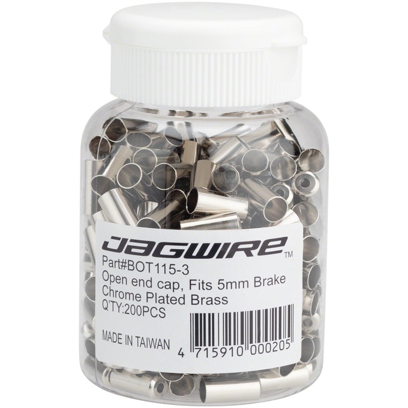 5mm Open End Caps Bottle of 200 Chrome Plated