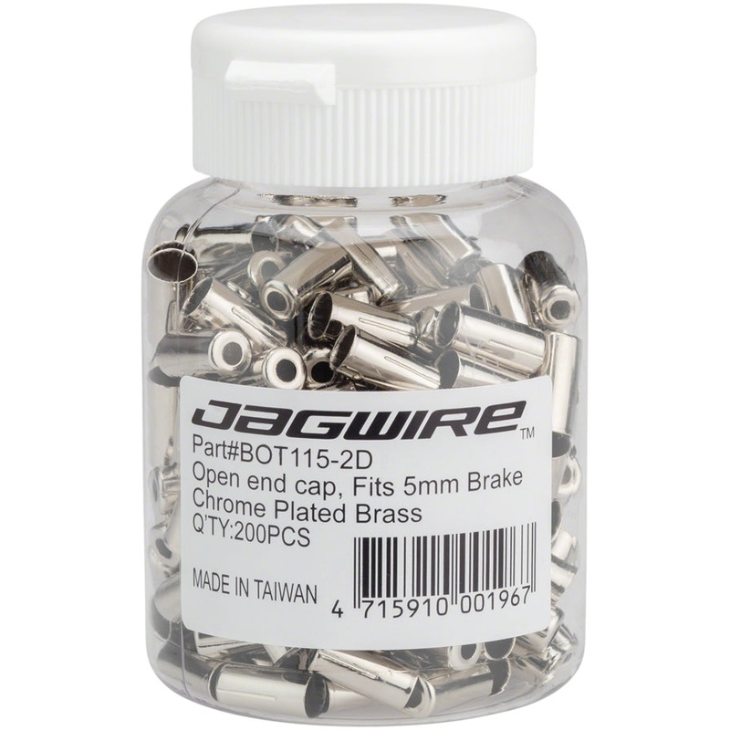 5mm Open Pre-Crimped End Caps Bottle of 200 Chome Plated