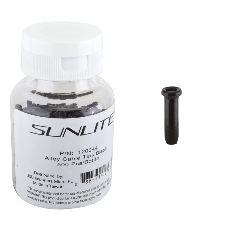 Cable Tips  Black Bottle of 500