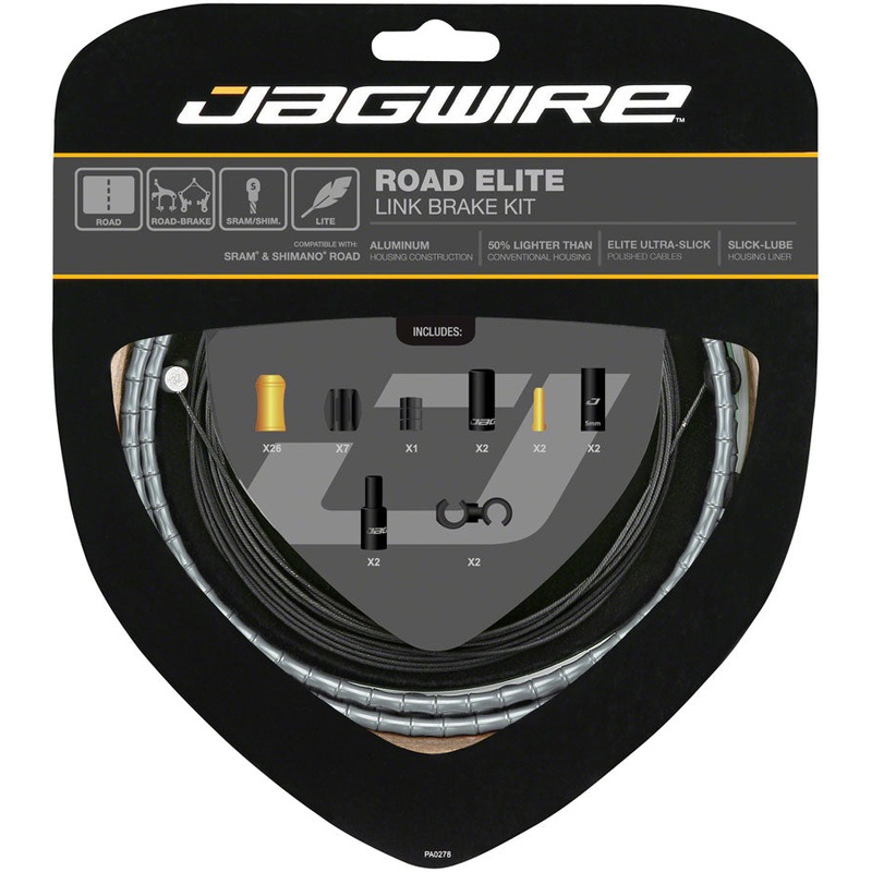 Road Elite Link Brake Cable Kit SRAM/Shimano Ultra-Slick Uncoated Cables