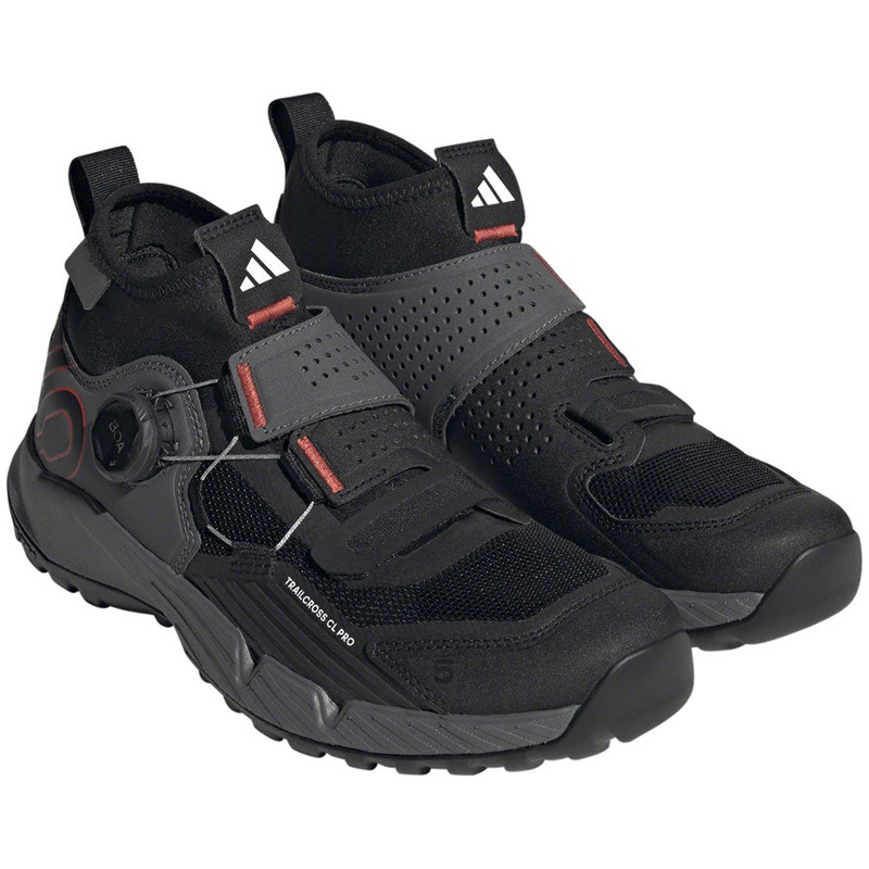 Trailcross Pro Mountain Clipless Shoes – Womens Gray Five/Core BLK/Red 6