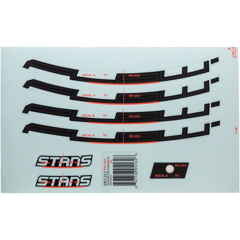 Stans Flow CB7 Rim Decal – 29 Black Set