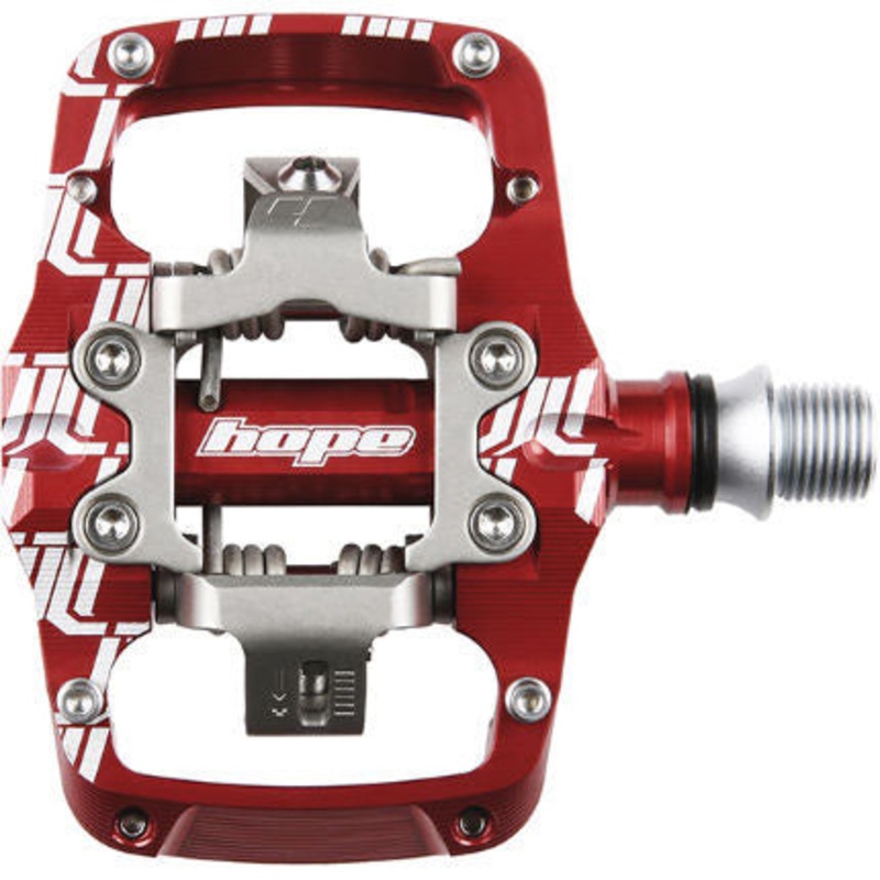 Union TC Pedals – Dual Sided Clipless with Platform 9/16 Red