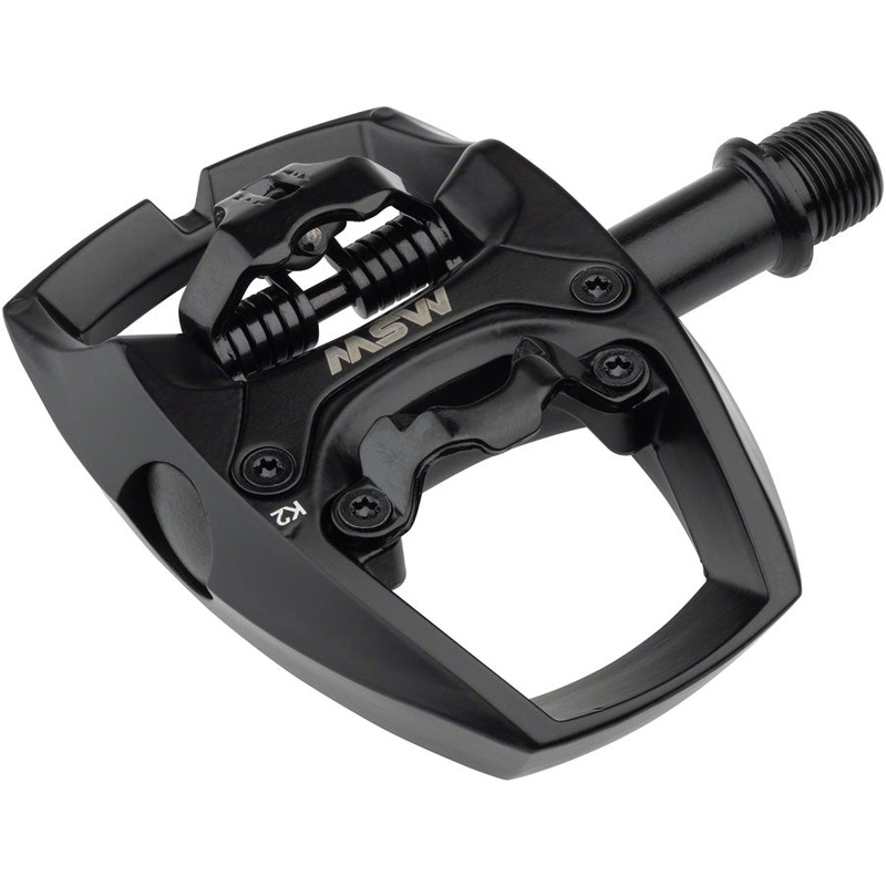Flip I Pedals – Single Side Clipless Platform Aluminum 9/16 Intense BLK