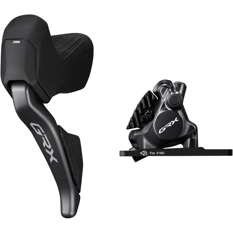 GRX ST-RX825 Di2 Shift/Brake Lever BR-RX820 Hydraulic Disc Brake Caliper – Left/Front 2x Flat Mount Caliper BLK