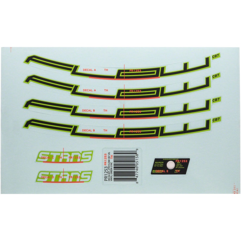 Stans Flow CB7 Rim Decal – 27.5 Green Set