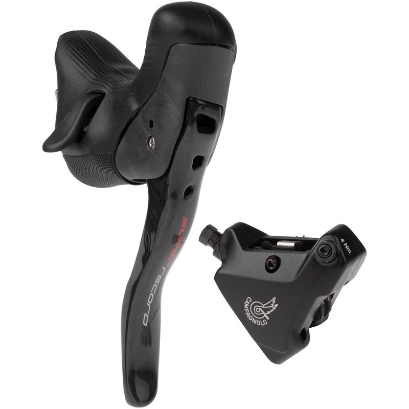 Super Record Ergopower EPS Hydraulic Brake/Shift Lever Disc Caliper – Left/Front 12-Speed 140mm Flat Mount Caliper BLK