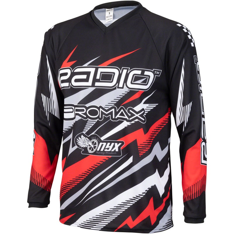 Lightning BMX Race Jersey – Red Long Sleeve Mens X-Small