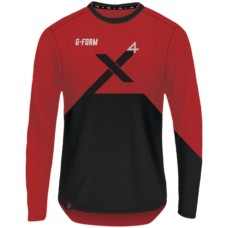 Pro-X4 Long Sleeve Bike Jersey – Red/Black X- Large