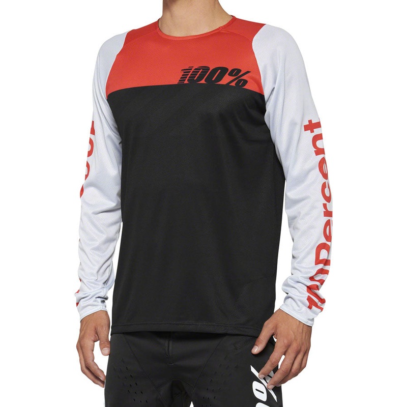 R-Core Jersey – Black/Red Long Sleeve Mens X-Large