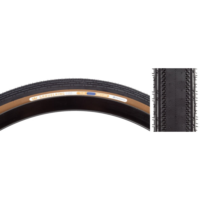 GravelKing SS Tire – 700 x 28 Clincher Folding Black/Brown