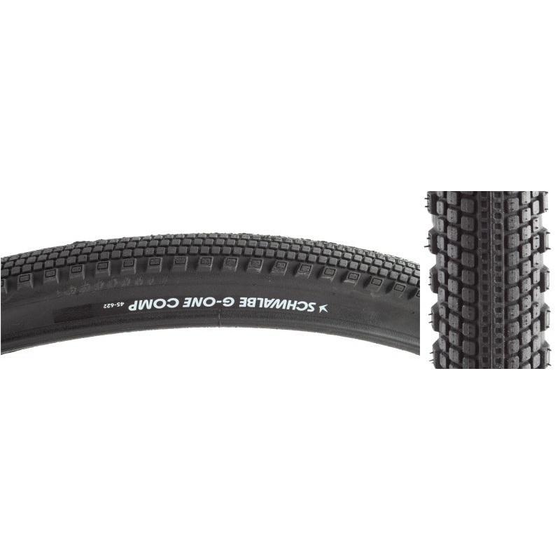 G-One Comp Tire – 700 x 45 Clincher Wire BLK Active Line K-Guard Green