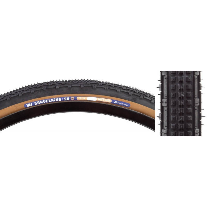 GravelKing SK Plus Tire – 26 x 2.10 Tubeless Folding Black/Brown